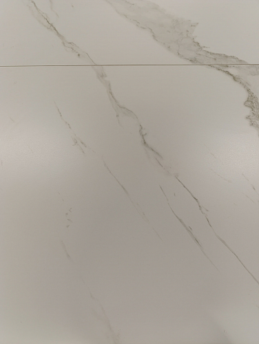 Стеклянный стол Вейл 140(180)х80 кристл статуарио / черный из шоурума 6